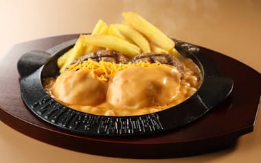 フライングガーデンと宇都宮ブレックスがコラボしたチーズハンバーグ「爆ハン・BREXチーズ」