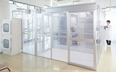ダイダンのクリーンルームは既存施設の部屋の中に設置でき、費用や工事期間を抑えられる