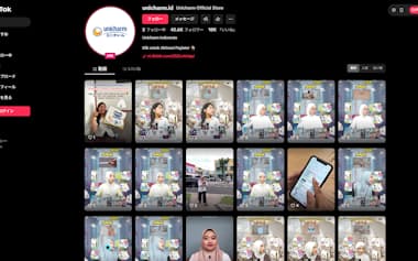 インドネシアのTikTok画面