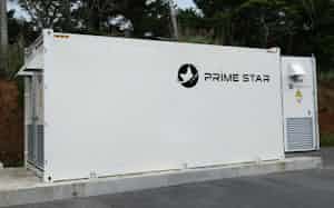 沖縄・国頭村に設置したコンテナ型蓄電池=埼玉工業大学提供 沖縄・国頭村に設置したコンテナ型蓄電池=埼玉工業大学提供