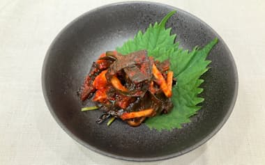 クロメや割り干し大根を使ったキムチを販売する