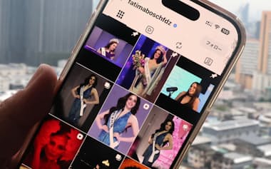 「ミス・ユニバース」メキシコ代表のファティマ・ボッシュさんのインスタグラム=小林健撮影