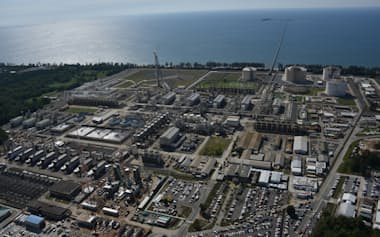 三菱商事はブルネイのブライト地区にあるLNG事業に出資している