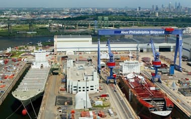 ハンファグループが買収した米フィリー造船所=ハンファ提供