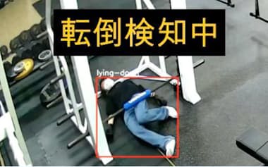 オプトフィットは防犯カメラ映像で転倒などを検知するサービスをフィットネスジム向けに提供している