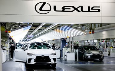 レクサスを生産するトヨタ自動車九州の宮田工場(福岡県宮若市)