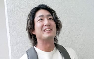 取材に応じる西武の今井達也投手(10日、ベルーナドーム)=共同