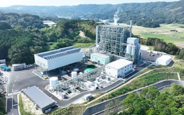 9月末に稼働した唐津バイオマス発電所(佐賀県唐津市)