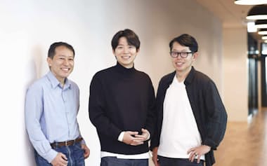 シータ・タイムズ・ベンチャーズを立ち上げた北尾氏㊥ら