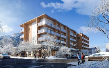 エコーランド地区に地上5階建て、客室は全76室のホテルを建てる(完成イメージ)