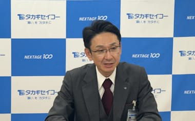 タカギセイコーの高木章裕社長(12日、高岡市)