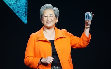 AMDの技術イベントに登壇したリサ・スーCEO(6月、米カリフォルニア州サンノゼ)
