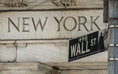 ニューヨークのウォール街=遠藤啓生撮影