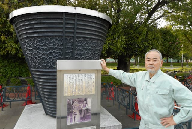 旧国立競技場の聖火台を作った職人の遺族の鈴木昭重氏は埼玉県川口市にある「聖火台」の思い出を語る。