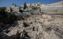 イスラエルのエルサレムで古代ギリシャ時代の城塞遺跡が発掘された。(Photograph by Xinhua, JINI, Xinhua Press, Corbis)