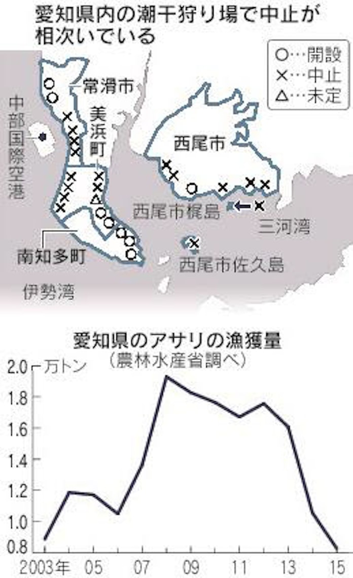 アサリ王国 愛知で潮干狩りの危機 天候不順響き 育たず 貝毒追い打ち 日本経済新聞 アサリ王国 愛知で潮干狩りの危機 天候不順響き 育たず 貝毒追い打ち 日本経済新聞