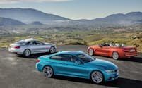 2017年5月9日に日本でも発売されたBMWの新型「4シリーズ」。2ドアの「4シリーズ クーペ」、2ドアクーペをベースとしたオープンモデル「4シリーズ カブリオレ」、4ドアハッチゲートの「4シリーズ グラン クーペ」3タイプを用意している（画像提供:BMW）