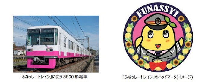 新京成電鉄 ふなっしーとコラボのラッピング電車 ふなっしートレイン 運行や企画乗車券など夏限定企画を実施 日本経済新聞
