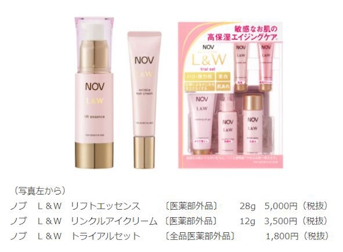 常盤薬品 ノブ の高保湿エイジングケア L Wシリーズ より ハリ美容液 と 集中ケアクリーム を発売 日本経済新聞