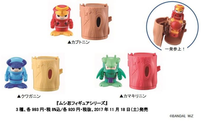 バンダイ 未就学男児向けカラクリギミックハウス ムシ忍フィギュアシリーズ を発売 日本経済新聞