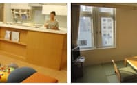 アフラックペアレンツハウス大阪の様子。キッチンは、入院生活の長い子どもたちが久しぶりに親の手料理を楽しんだり、親同士が交流する場としても活用されている（左）。右は宿泊用の和室（写真提供:がんの子供を守る会）