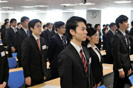 大手商社も10月に新卒の内定式を開いた(三井物産)
