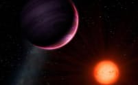 小さい恒星の周りを公転する巨大惑星NGTS-1bの想像図。（ILLUSTRATION BY UNIVERSITY OF WARWICK/MARK GARLICK）