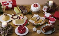 パティスリー キハチは「Winter Wonderful Land」をテーマに、新作7種類を加えた全9種類。うち、2種類が指定店舗限定のクリスマスケーキだ