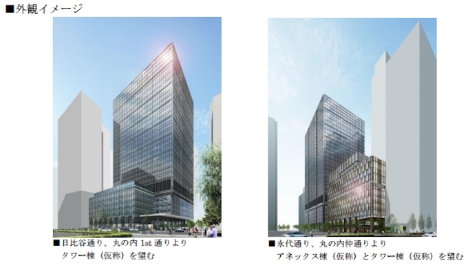 三菱地所 仮称 丸の内1 3計画 みずほ銀行前本店ビル 銀行会館 東京銀行協会ビルの一体建て替え に着工 日本経済新聞