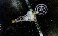惑星探査機マリナー1号、2号の外観（イラスト:NASA）