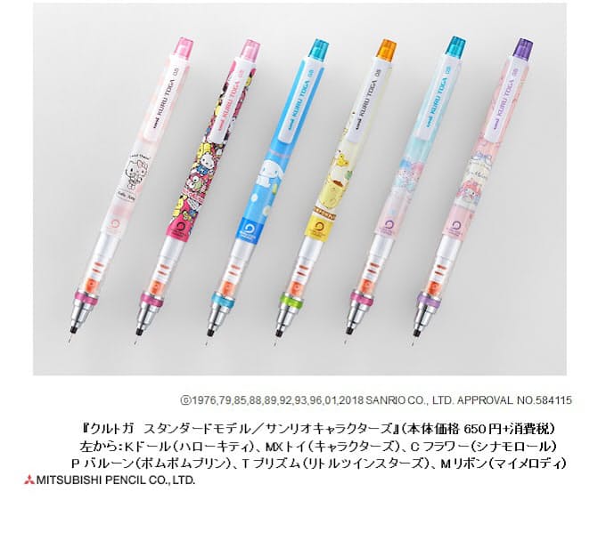 三菱鉛筆 クルトガ スタンダードモデル サンリオキャラクターズ を数量限定発売 日本経済新聞