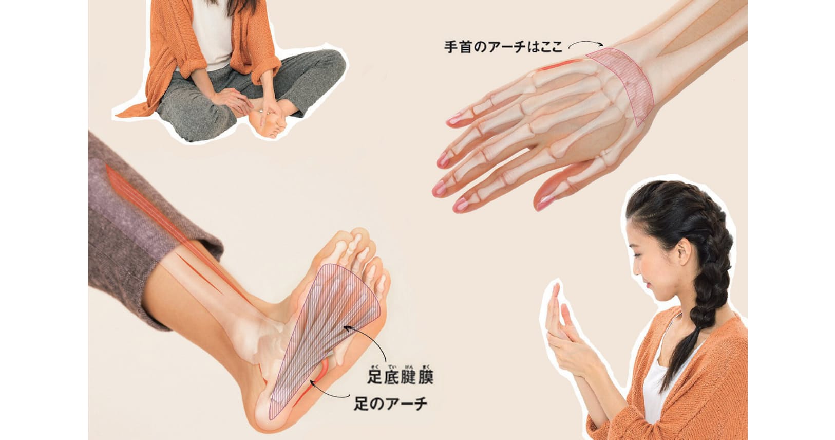 30秒で代謝がアップ 朝の手のひらもみ 夜の足裏もみ Woman Smart Nikkei Style