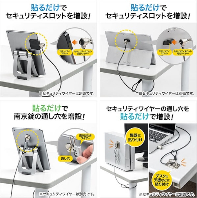 サンワサプライ セキュリティースロットや南京錠の通し穴を増設できるセキュリティー補助部品4種を発売 日本経済新聞