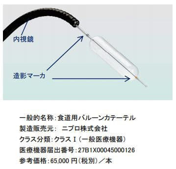 ニプロ ニプロ食道拡張用バルーンカテーテル E Dive を販売開始 日本経済新聞