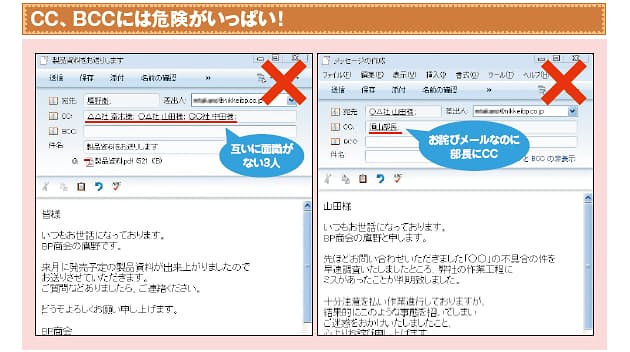 こんなccやbccは身を滅ぼす 日本経済新聞