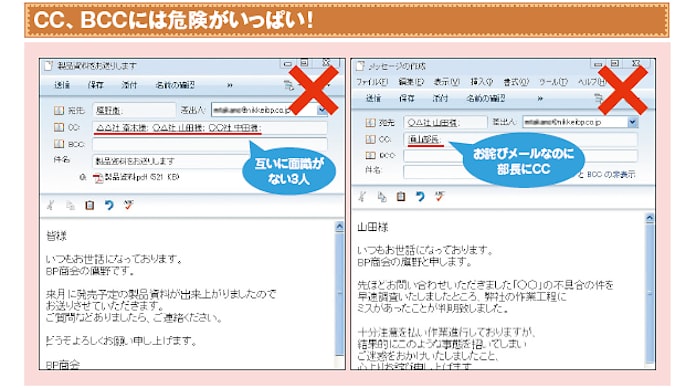 こんなccやbccは身を滅ぼす 日本経済新聞 こんなccやbccは身を滅ぼす 日本経済新聞