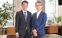 深沢直仁ステージ事業部事業部長（左）と長島聡社長