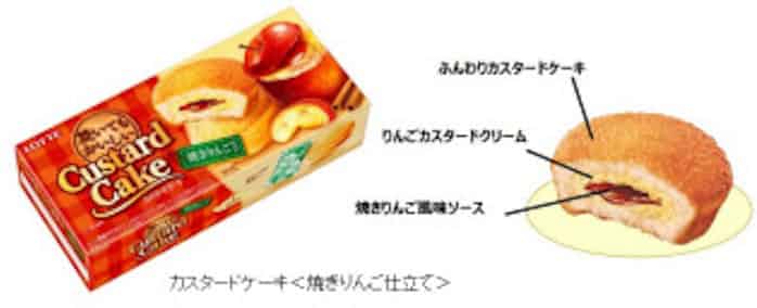 ロッテ 秋季限定で カスタードケーキ 焼きりんご仕立て を発売 日本経済新聞