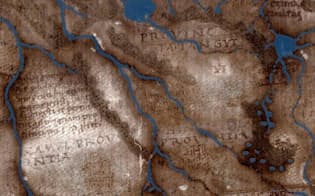 500年前の地図に隠れていた文字が解明され、地図製作者の情報源や、後年製作された重要な地図への影響が明らかになった（IMAGES BY LAZARUS PROJECT / MEGAVISION / RIT / EMEL、 COURTESY OF THE BEINECKE LIBRARY、 YALE UNIVERSITY）