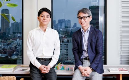 北川烈CEO（左）と長島聡社長