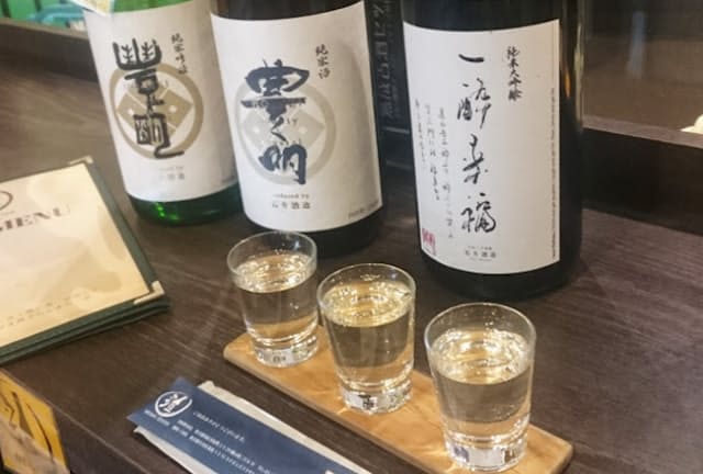 石井酒造の酒は種類によって味わいが大きく異なる（東京都文京区、名酒センター御茶ノ水店）