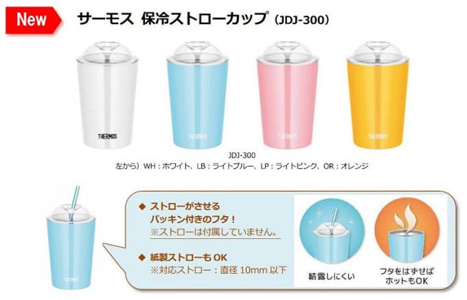 サーモス サーモス 保冷ストローカップ Jdj 300 を発売 日本経済新聞