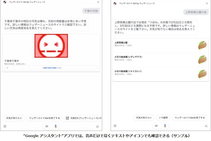 ウェザーニューズ Googleアシスタント のai音声アプリ ウェザーロイドairi をバージョンアップし提供開始 日本経済新聞