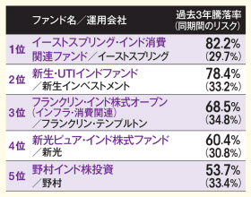 インド株投信 消費関連 が過去3年の騰落率で上位に 日本経済新聞