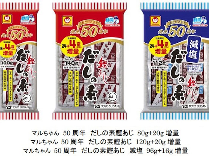 東洋水産 発売50周年を記念し マルちゃん だしの素鰹あじ の増量品を数量限定発売 日本経済新聞 東洋水産 発売50周年を記念し マルちゃん だしの素鰹あじ の増量品を数量限定発売 日本経済新聞