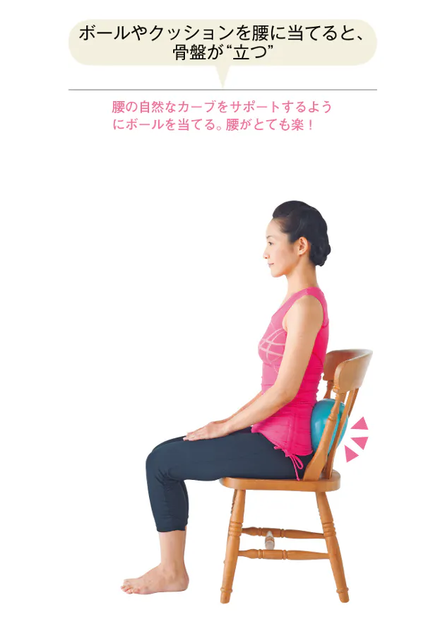 女性の猫背座りは椅子が合っていないのが一因 ボールなどで骨盤を支えると改善 凝 Nikkei Style 女性の猫背座りは椅子が合っていないのが一因 ボールなどで骨盤を支えると改善 凝 Nikkei Style