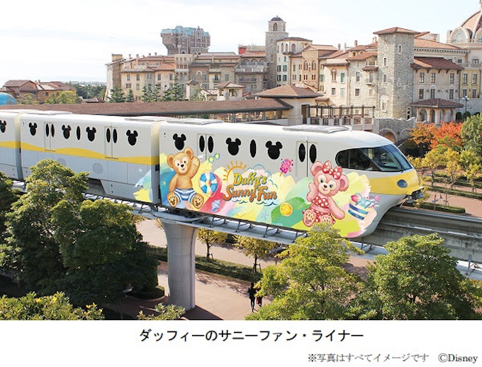 舞浜リゾートライン ディズニーリゾートラインでラッピングモノレール ダッフィーのサニーファン ライナー を運行 日本経済新聞