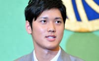 大リーグ挑戦を表明する大谷翔平選手（2017年11月）