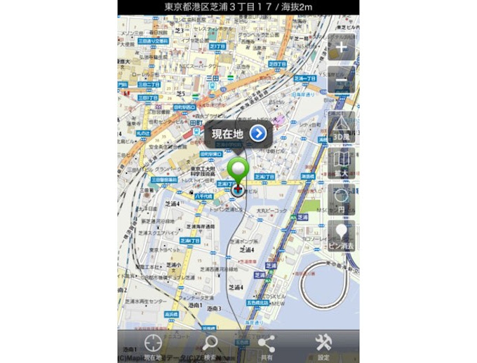 マピオンのiphone向け無料地図アプリ 周辺施設の検索機能などを追加 日本経済新聞