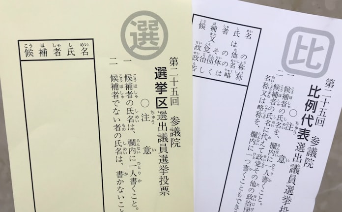 民主 のみは無効票 参院選 総務省が有効例通達 日本経済新聞
